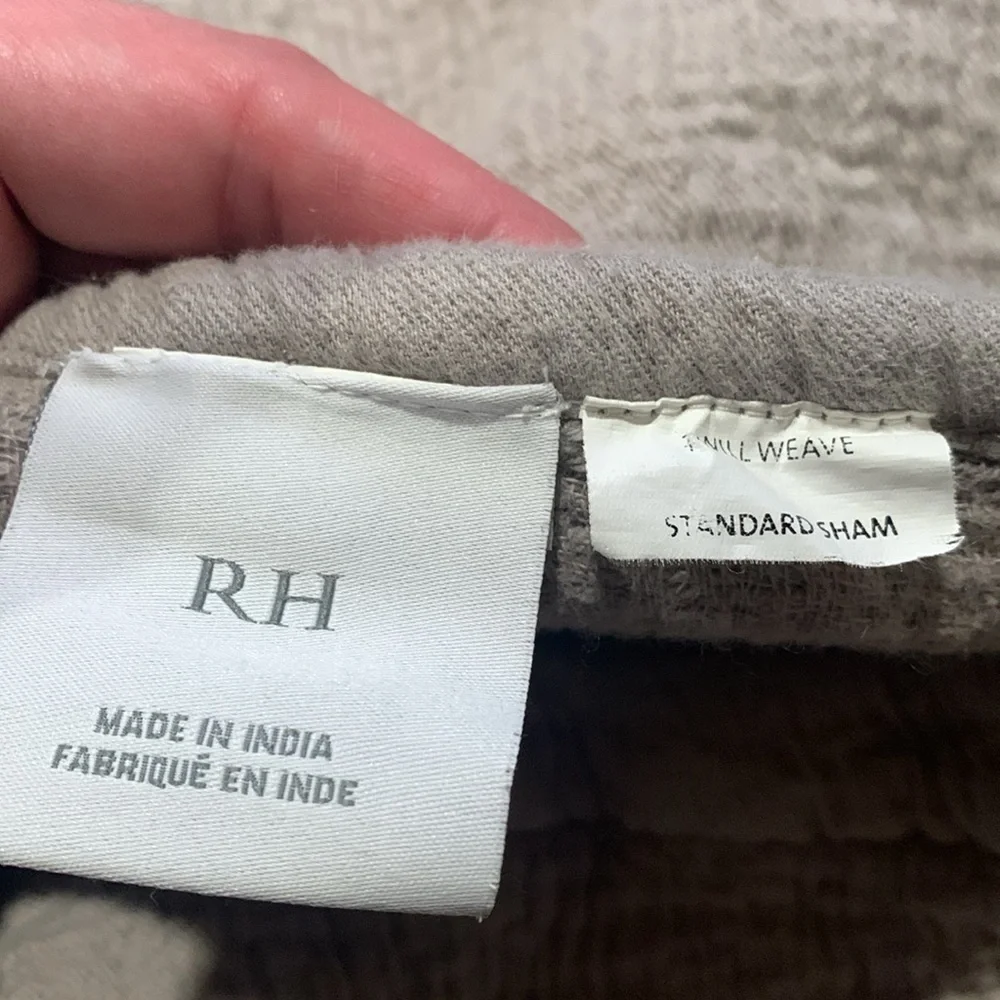 Restoration hardware twill weave standard sham